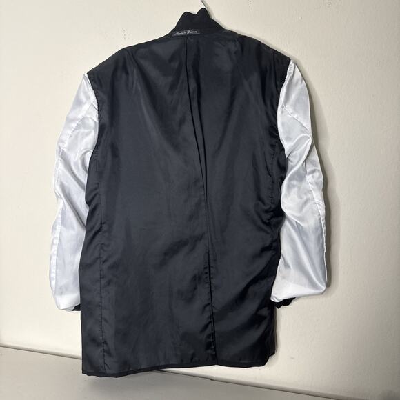 Pierre Balmain Tuxedo Jacket Blazer Men 42S Black 100% Wool Formal Wedding Satin - Picture 8 of 11